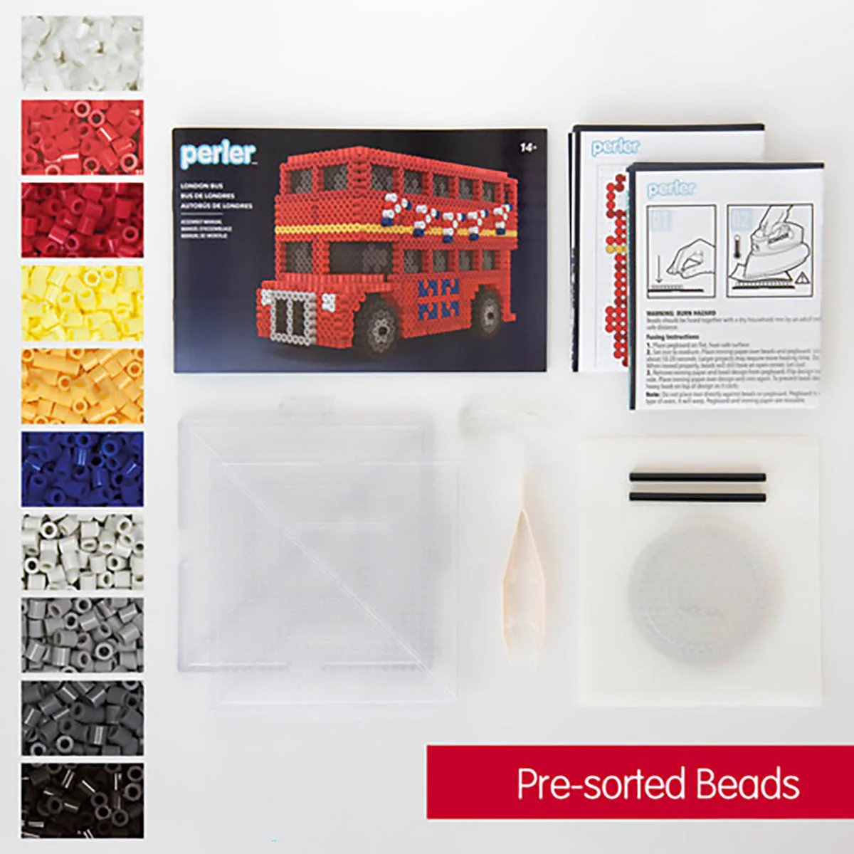 Perler 3D London Bus Fused Bead Kit - Image 6