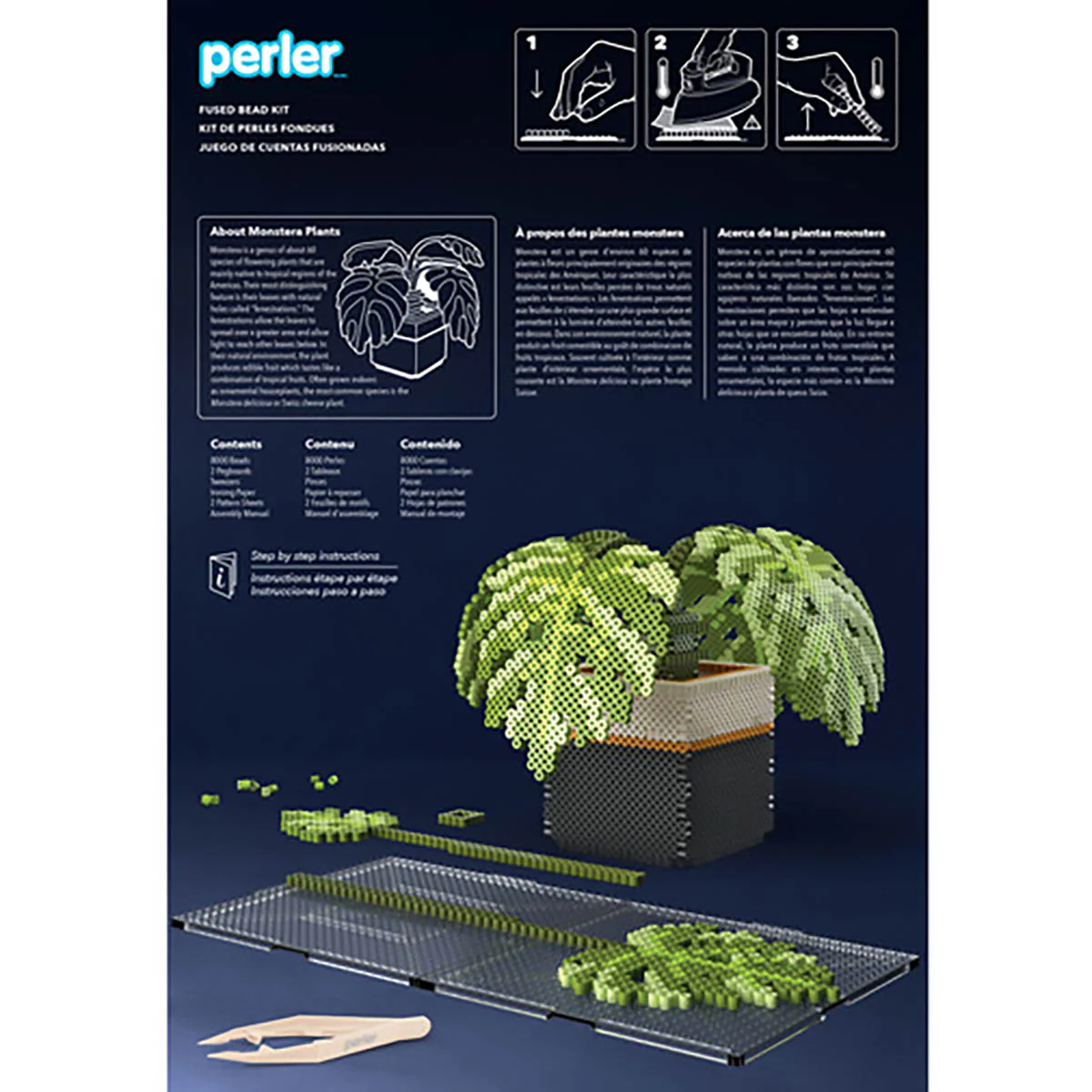 Perler 3D Monstera Plant Fused Bead Activity Kit - Image 8