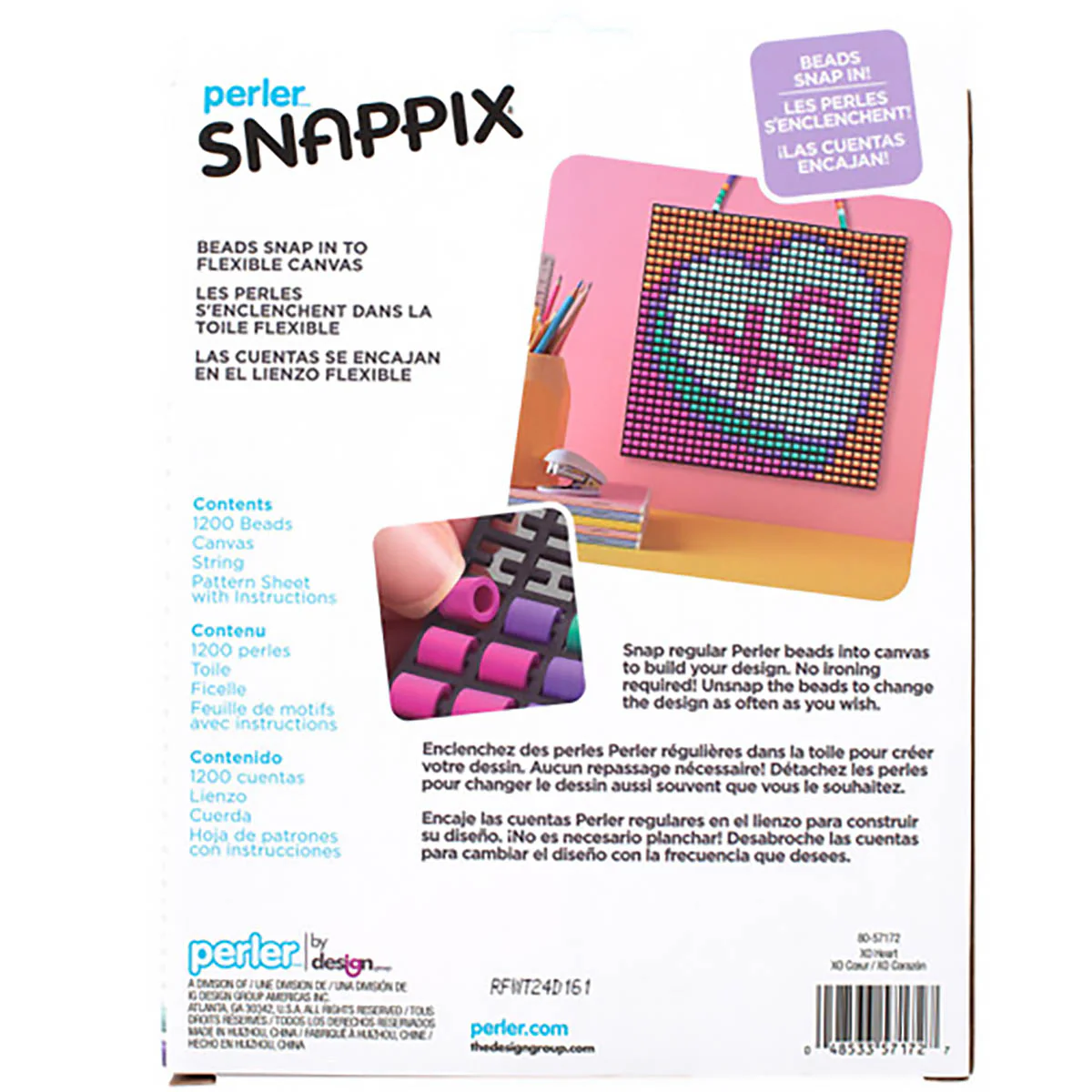 Perler Snappix XO Heart Kit - Classic Beads - Image 5